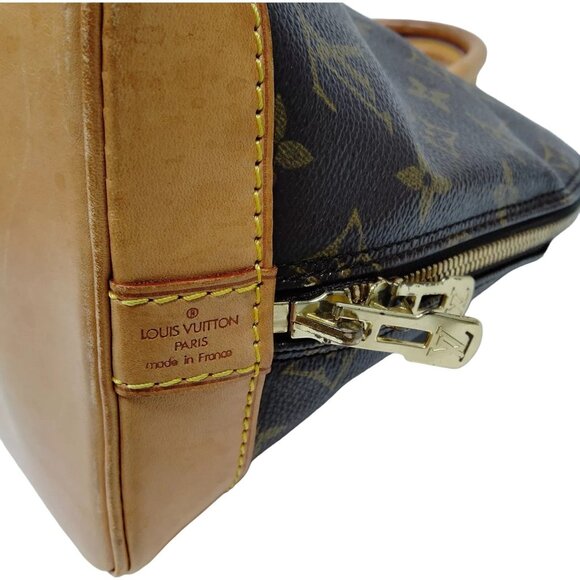 602418AL (S6) Louis Vuitton Satchel Bag Alma Brown Monogram - Picture 6 of 9